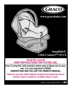 Owner's Manual - Why d Baby Car Seats Expire
